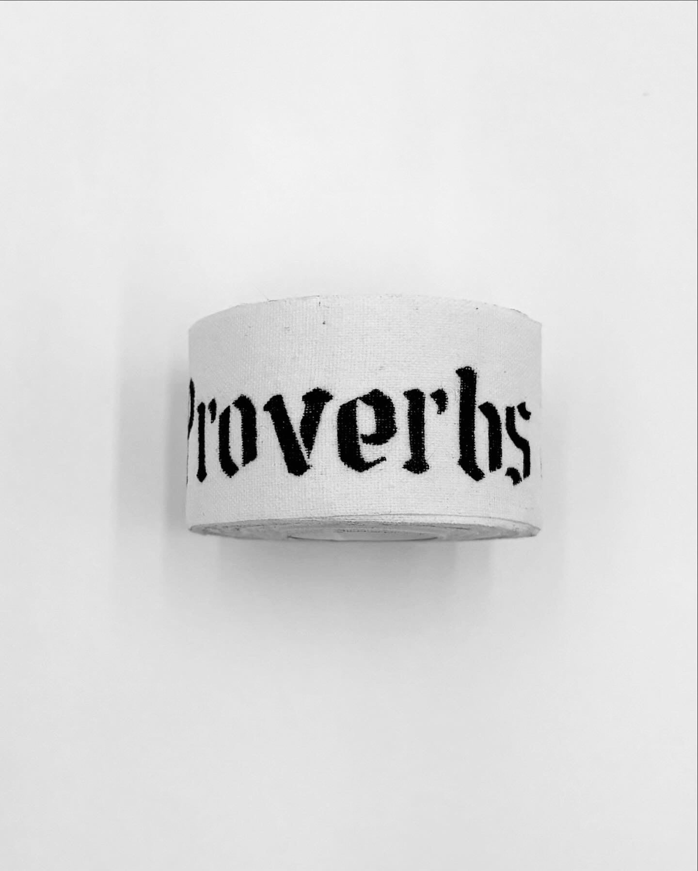 Proverbs 27:17 Black On White Athletic Tape Pack of 2